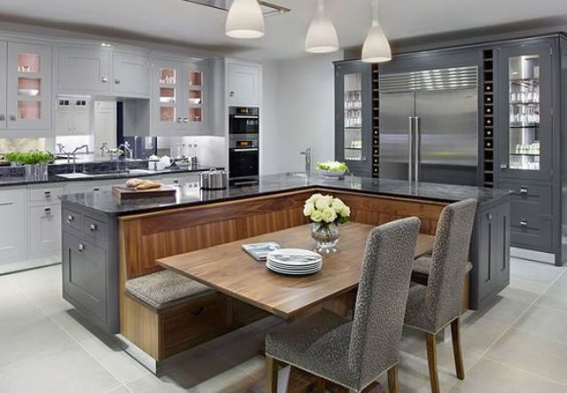 20 beautiful kitchen islands with seating VWFYHIW