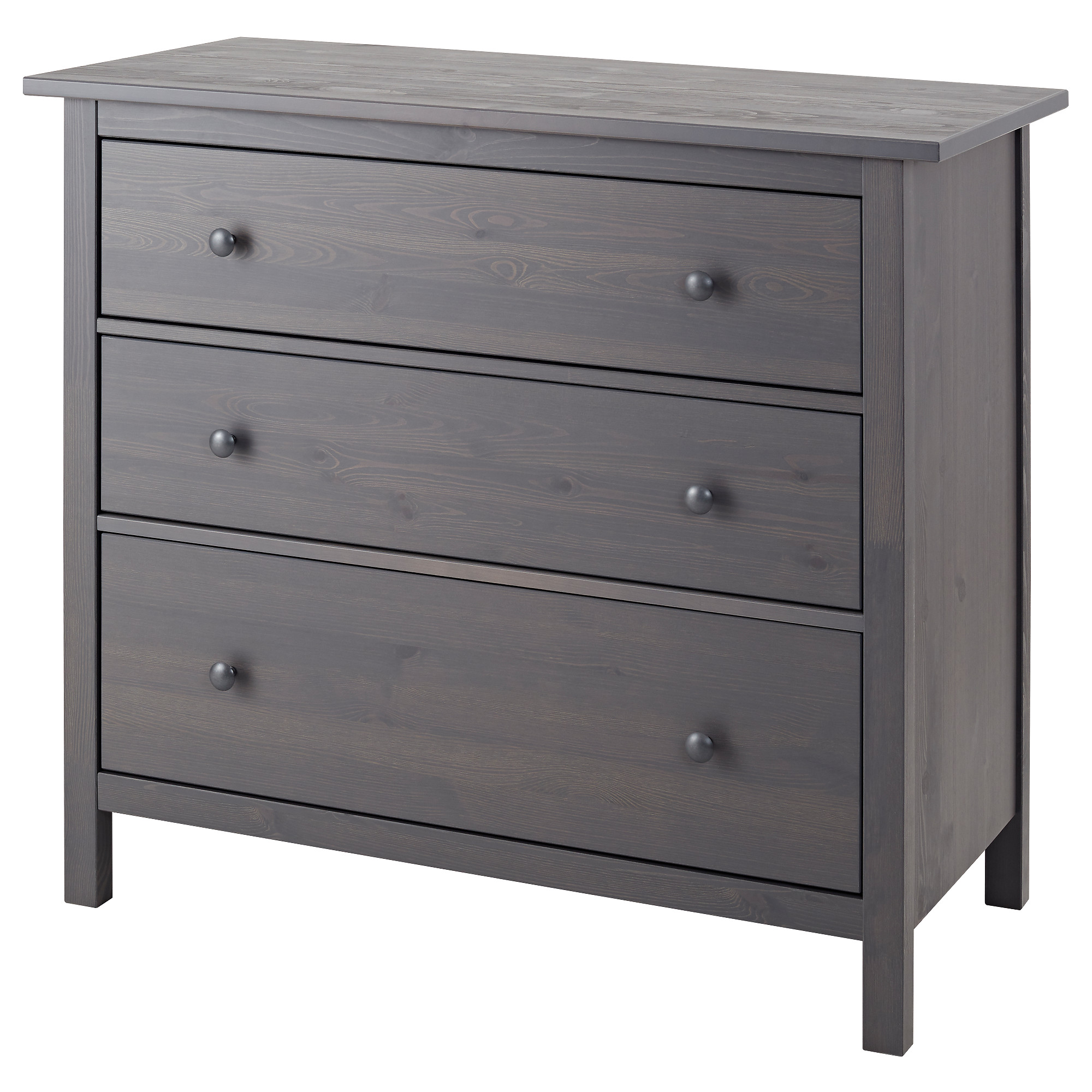 3 Drawer Dressers hemnes 3-drawer chest, dark gray gray stained width: 42 1/2 EOGQCIM