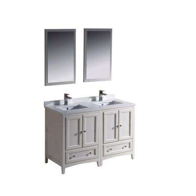 bathroom vanities with tops double vanity in antique white with ceramic vanity top in white with TFYBXNL