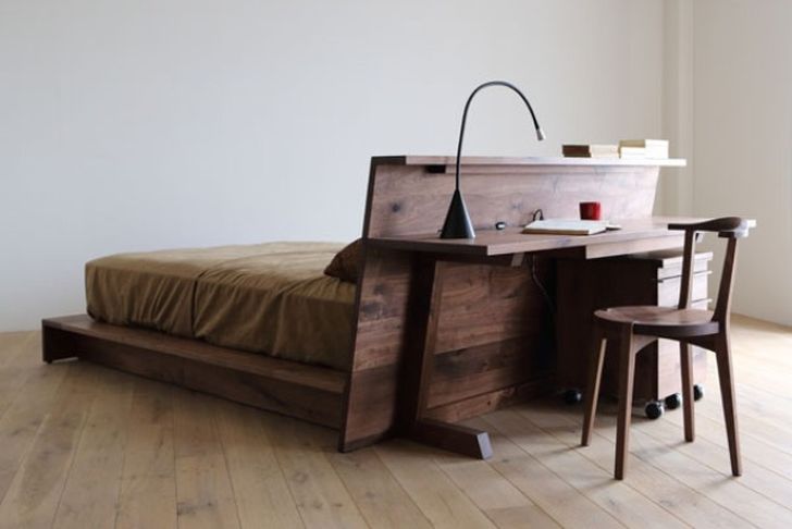 bed desk multifuctional platform bed with desk BGUHVGV