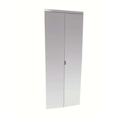 Bi fold closet door beveled edge mirror solid core chrome mdf interior closet bi-fold door BJPCIES