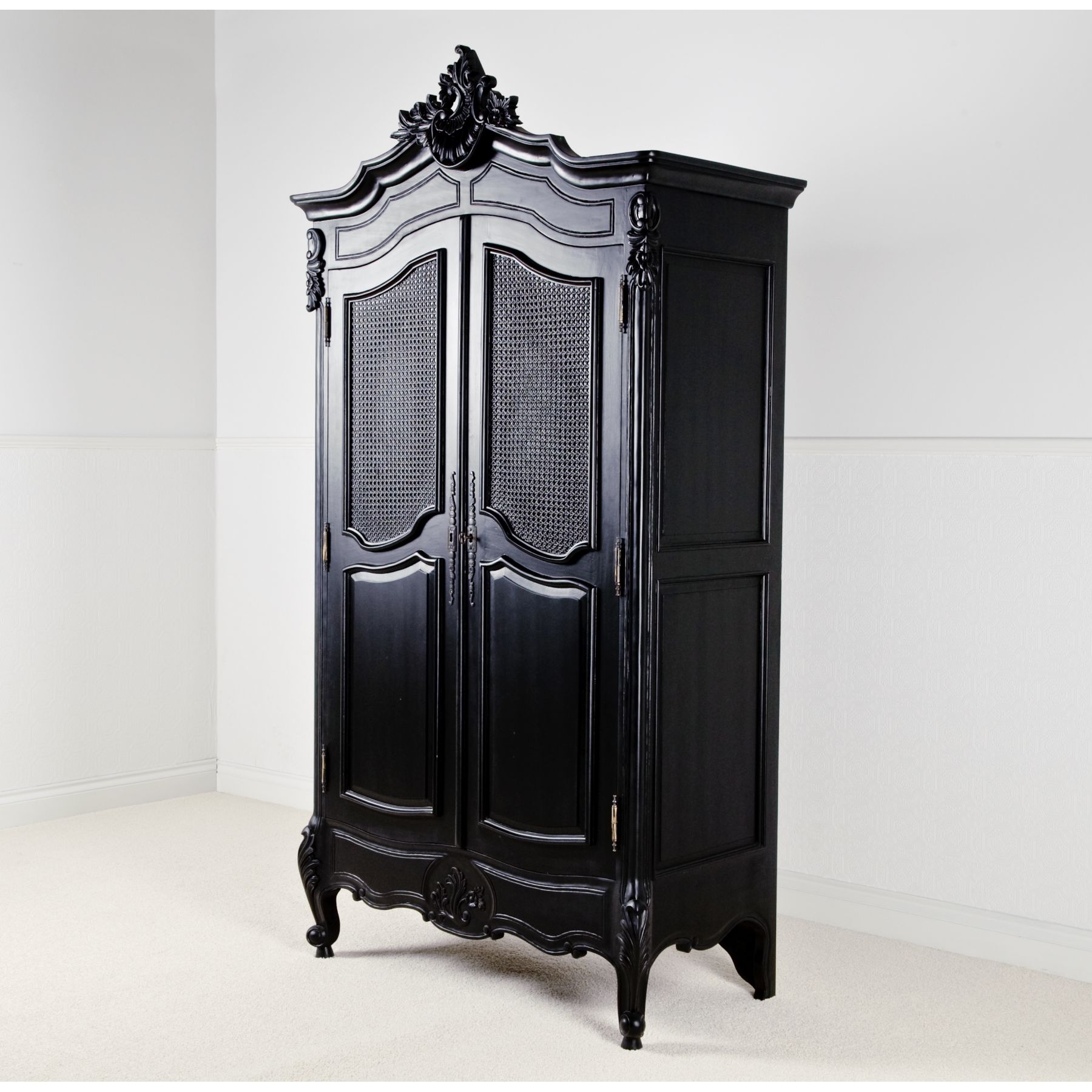 black wardrobe wardrobes u0026 armoires » la rochelle black antique french wardrobe SOPYBJD