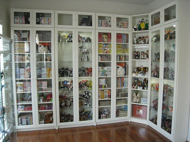 bookcases with glass doors astounding white ikea bookshelves with glass doors and shelves full of  comic RELOWUQ