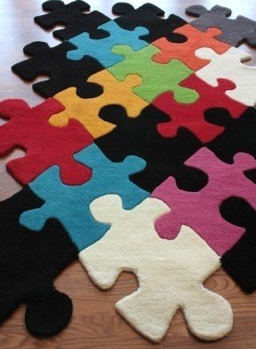 childrens rugs puzzle pieces rug! great for a kids playroom! could probably XJNLDVO