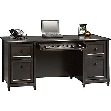 computer desk sauder® edgewater collection executive desk, estate black NOSNLSG