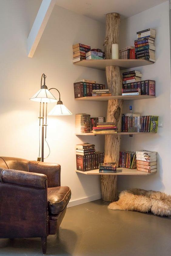 corner shelve tree bookshelf in the corner DQWYCOG