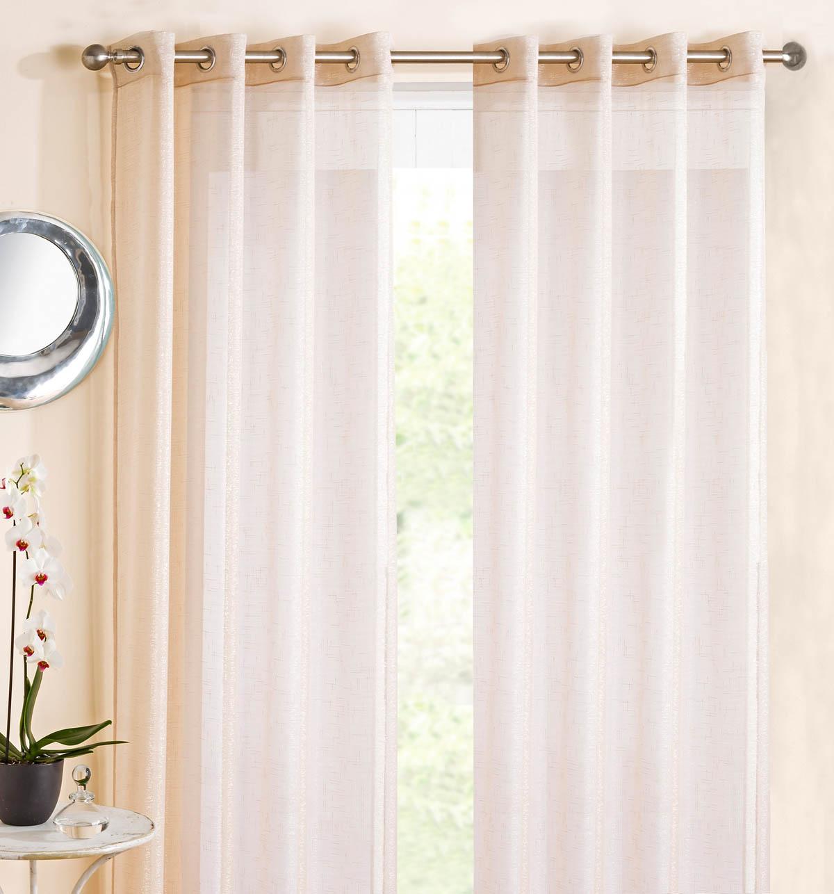 cream curtains marrakesh eyelet voile panel INRMGTW