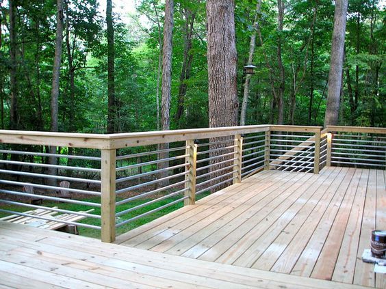 deck railing ideas this deck railing idea is unique and should be economical as well. it RJQZDJH