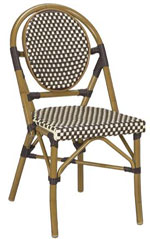 french bistro chairs walnut frame brown/ivory weave TSWXXHM