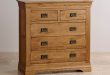 french farmhouse 3+2 chest of drawers | rustic solid oak QUAPSKN