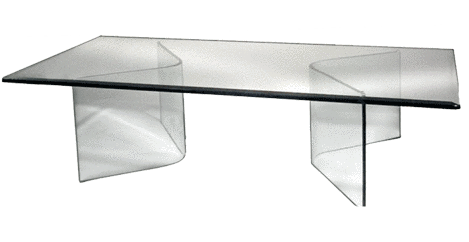 glass table glass dining table with v glass base ... QIGIUGT