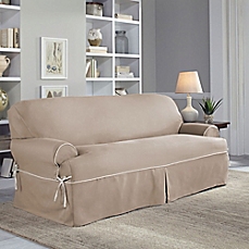 image of perfect fit® classic twill t-sofa slipcover SXGJSFZ