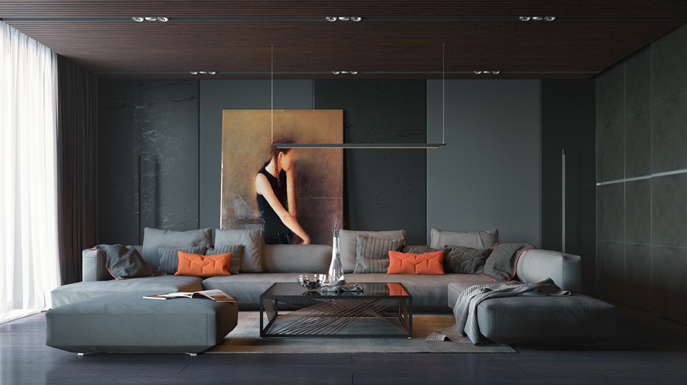interior ideas using substantial artwork within a stylish interior design ... IIZJQKY