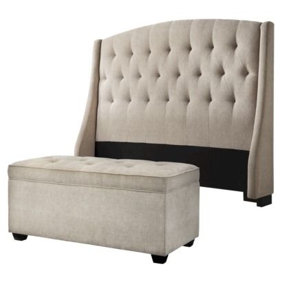 king headboard roma tufted wingback bedroom collection - (queen/full - also sold in king SYBQMTL