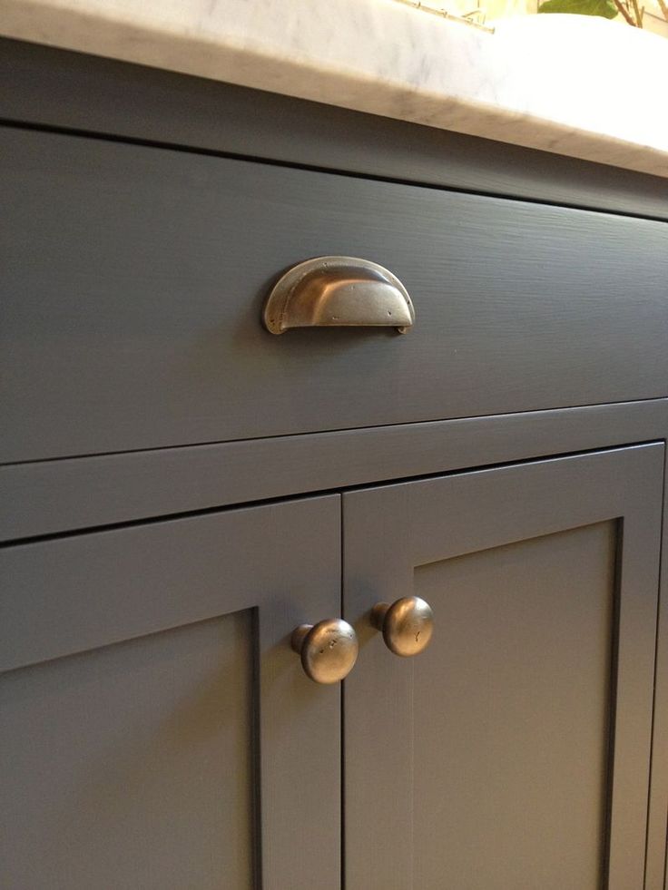 kitchen cupboard handles kitchen cabinets: urbane bronze by sherwin williams and antique brass  hardware. QRYIALB