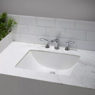 kraus elavo large rectangular ceramic undermount bathroom sink in white  with overflow NXATBGJ