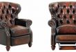 leather recliner chairs arthur tufted chesterfield style leather recliner QTMJKHH