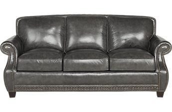 leather sofas frankford charcoal leather sofa YZUVOFE