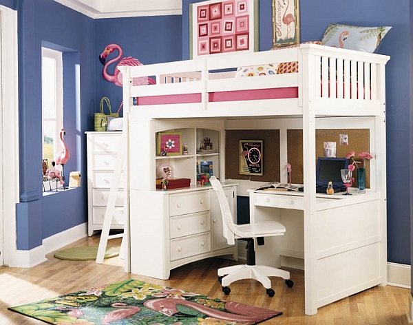 loft beds with desk view in gallery beautiful loft bed in pink and white with a desk MWPFNQN