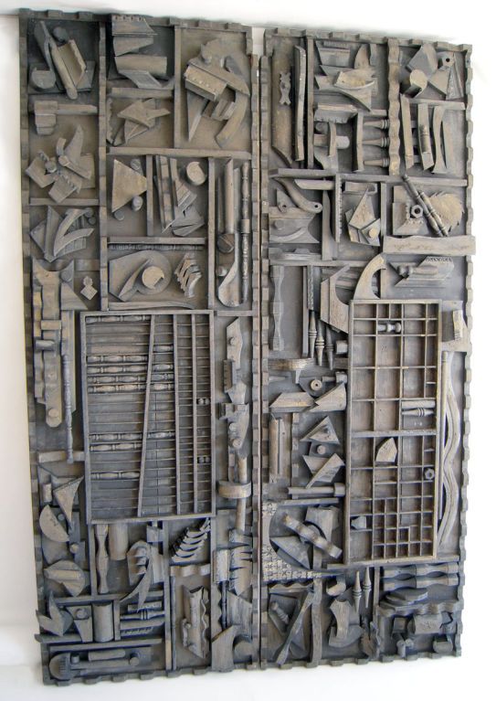 louise nevelson assemblage | monumental pair of wall sculptures after  louise nevelson MSRVEZK