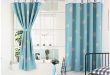 lovely cloud pattern blue polyester thick fabric blackout bay window curtain CPZLYRG
