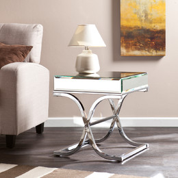 mirrored furniture mirrored end tables EVDJSCO