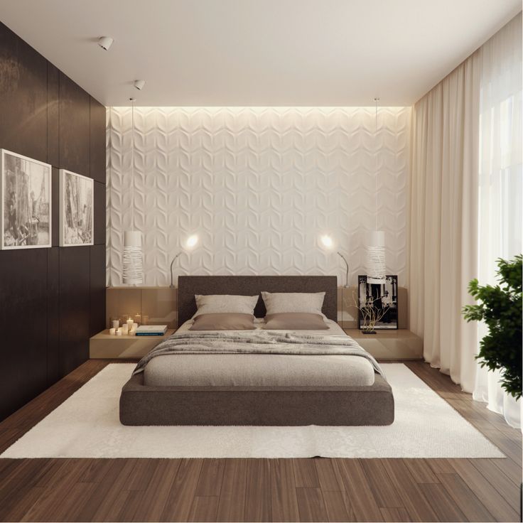 modern bedroom интерьер квартиры 250м на ул молодогвардейская , архитектурное бюро  александры федоровой LBKLBWI