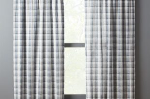 modern curtains pin it navy-white plaid curtain panel DVETKQO