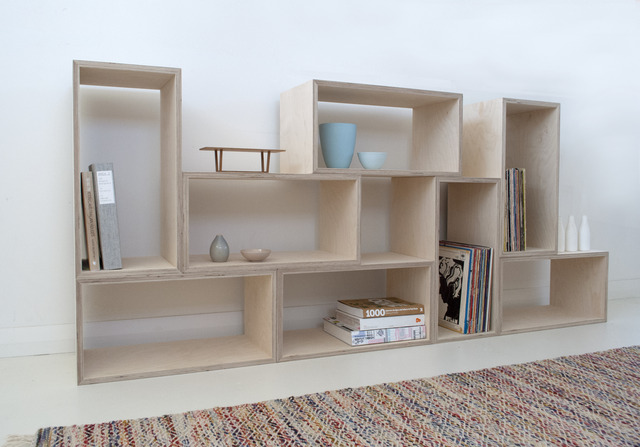 modular shelving shelving by raw edge furniture - ply, plywood, birch ply, ply shelving, SMLTVID