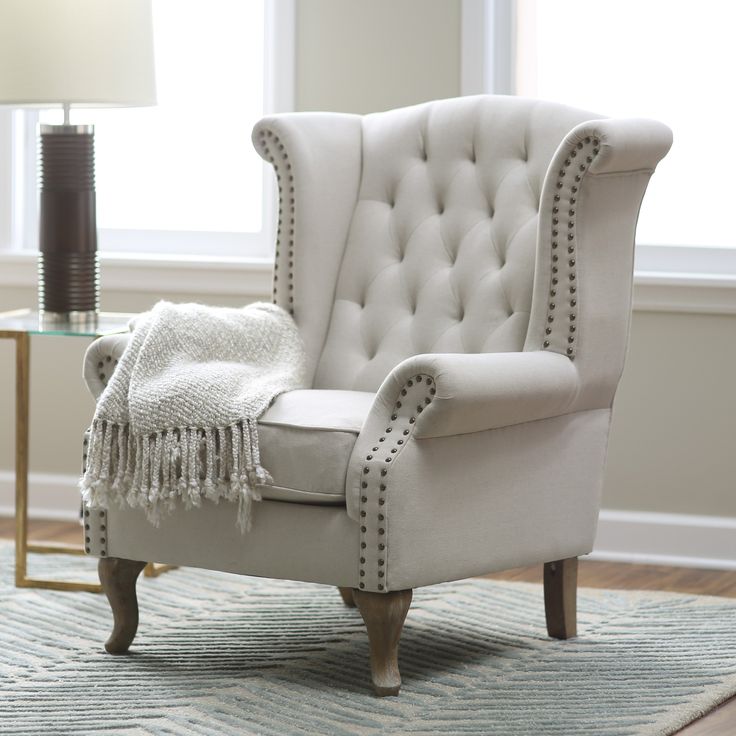 occasional chairs belham living tatum tufted arm chair with nailheads | from hayneedle.com QOSEXBN
