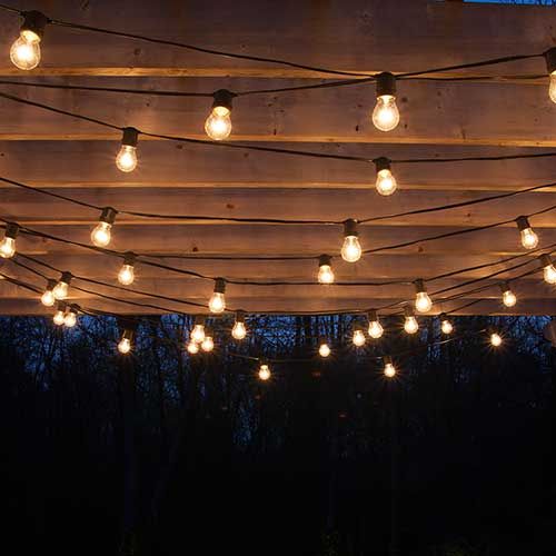 outdoor patio lights drape patio lights from pergolas #summer #diy YTAHYJP