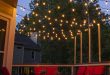 outdoor patio lights hang patio lights across a backyard deck, outdoor living area or patio. KZVQLJZ