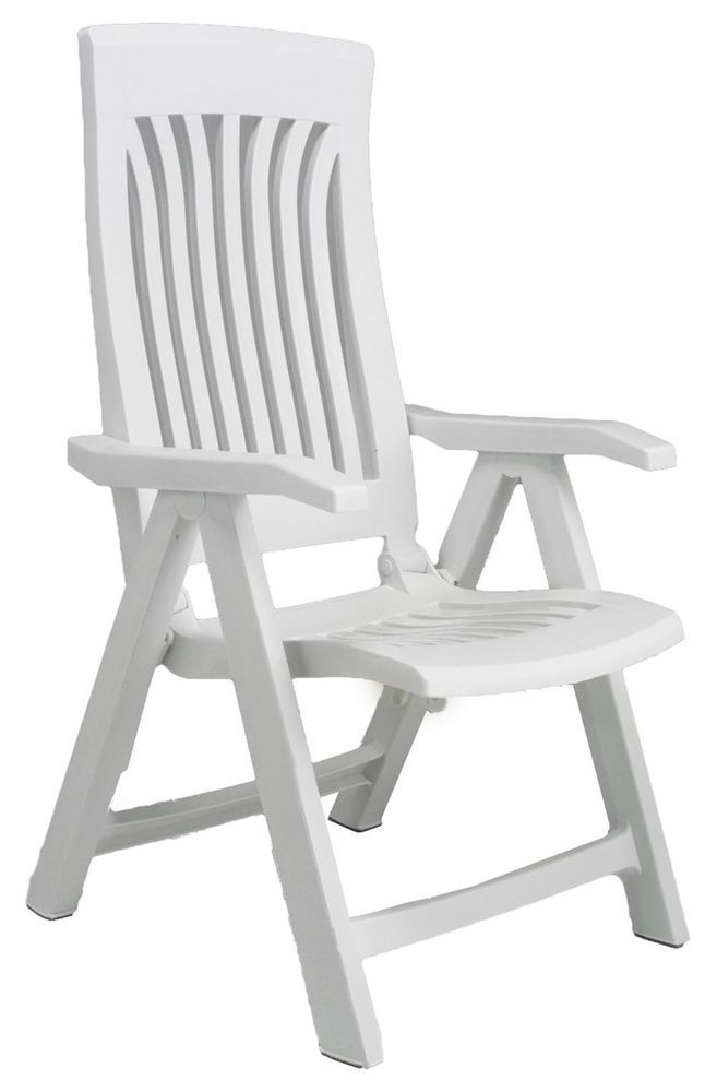Resin Reclining Garden Chairs, Resin Recliner Chair White