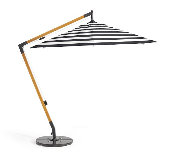 premium sunbrella® wooden cantilever umbrella - stripe TPMKUYC