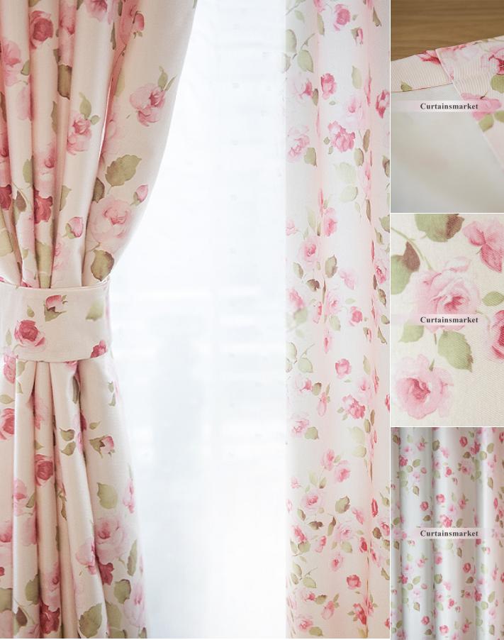 shabby chic curtains girls beautiful curtains in romantic flower patterns LHYTBQZ