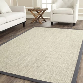 sisal rugs safavieh casual natural fiber marble and grey border sisal rug (8u0027 x ... EMMQSAR