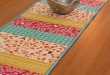 table runners use all my material scraps.... table runner- love the colors OGGJPEV