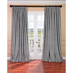 velvet drapes exclusive fabrics silver grey velvet blackout extra wide curtain panel GDCBJUC