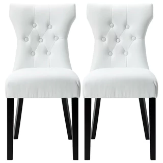 white dining chairs modway-silhouette-modern-white-dining-chairs-set-of-2-p15254408.jpg BBMHDEZ