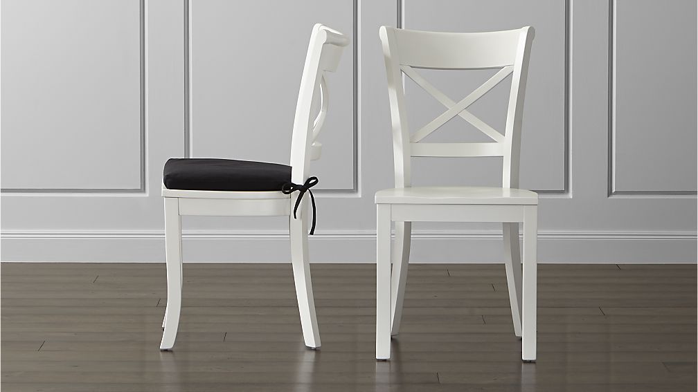 white dining chairs vintner white wood dining chair and cushion | crate and barrel BCEQMTN