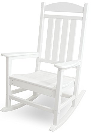 white rocking chair polywood r100wh presidential rocker, white AGDVAOH