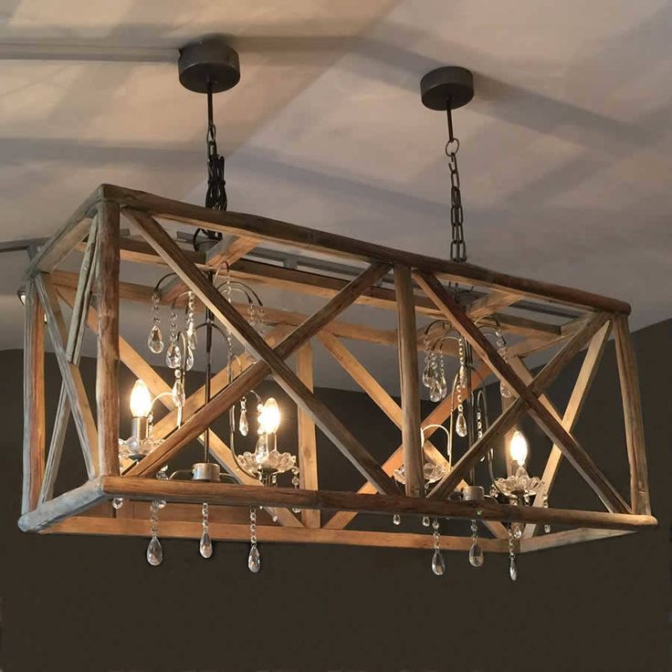 wood chandelier large wooden chandelier with metal and crystal TFIFOPT