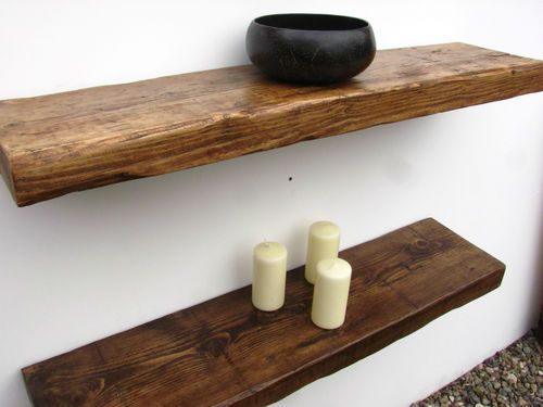 wood shelves details about reclaimed chunky floating shelf shelves wooden CAUNMMZ