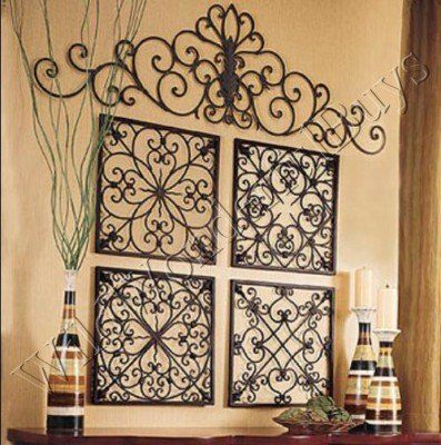 wrought iron wall decor square wrought iron wall grille decor medallions UURDFSC