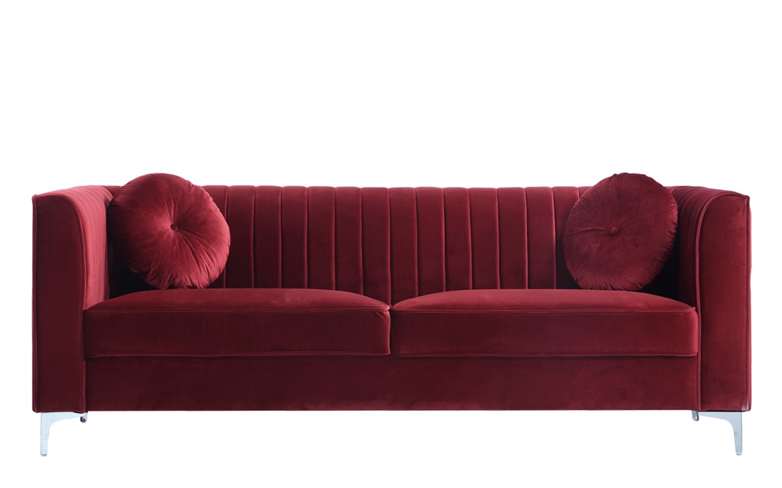 ... ciara traditional velvet sofa in red ... PBNOXEG