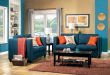 2 pcs turquoise blue sofa set JCAUOYB