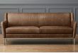 alfred distressed brown leather sofa + reviews | cb2 LNJESAY