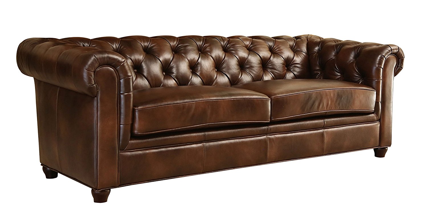 amazon.com: abbyson® foyer premium italian leather sofa: kitchen u0026 dining VYSURPU