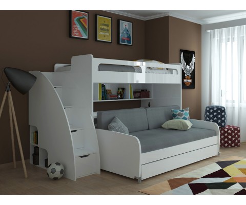 bel mondo - twin bunk bed with sofa, table and trundle PCFQVAW