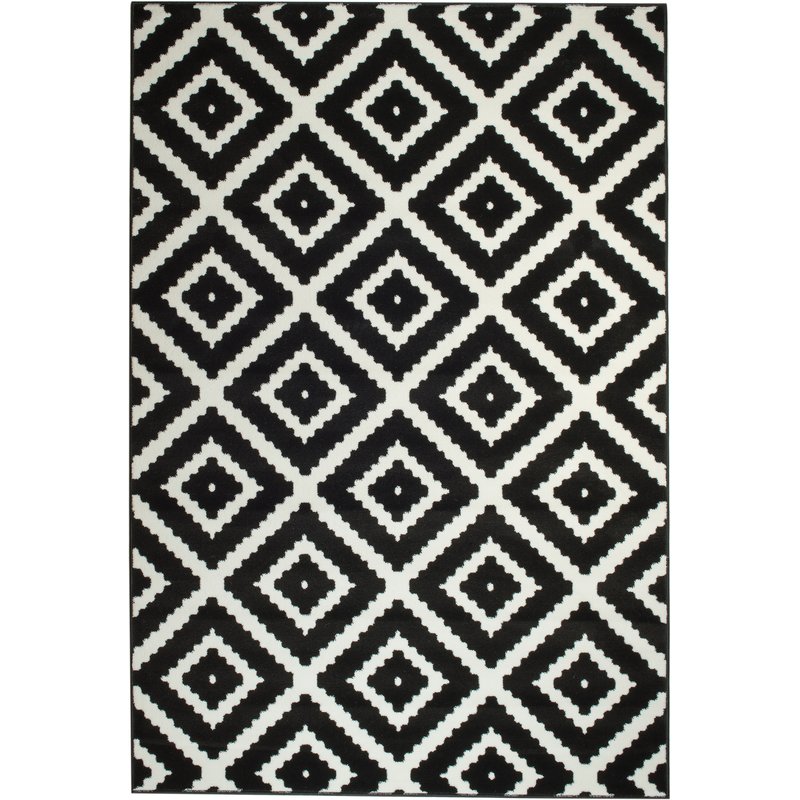 Black and white area rugs cheney black indoor area rug FBXJTVS